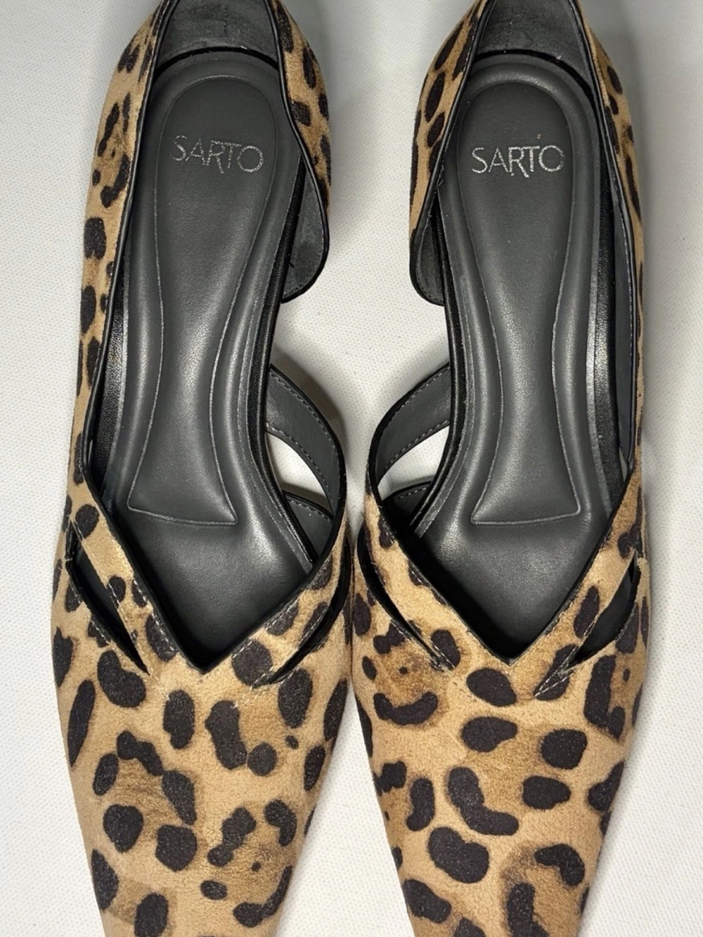 SARTO Animal Print Faux Suede Square Toe Slip-On Pumps, Women’s US 6 M - Picture 7 of 11